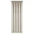 Zasłona  jasnobeżowa o szenilowej strukturze 140x270 cm taśma - NESKA Eurofirany