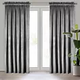 Zasłona stalowa z tkaniny welwetowej 135x300 cm taśma ROSA Design 91 Eurofirany