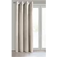 Zasłona beżowa z matowego welwetu 140x260 cm przelotka - MELANIE Eurofirany