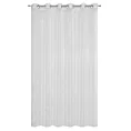 Firana biała w pionowe pasy z tkaniny przeplatanej srebrną nicią 290x250 cm przelotka EMMA Eurofirany