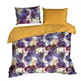 Pościel 220X200 cm bawełniana kolor fioletowy, musztardowy z geometrycznym wzorem w ozdobnym pudełku VITRAGE Eurofirany