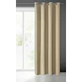 Zasłona beżowa matowa, zaciemniająca 140x250 cm przelotka TEO Eurofirany