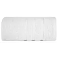 Ręcznik kąpielowy 70x140 cm bawełniany kolor biały z ozdobną bordiurą 500 g/m2 MILO Eurofirany