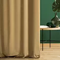 Zasłona szyta na taśmie 8 cm ENYA jasnobrązowa z miękkiej półmatowej tkaniny welwetowej
