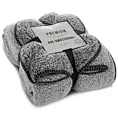 Koc bukla 150x200 cm stalowo, biały z miękkiej tkaniny KOALA EUROFIRANY PREMIUM