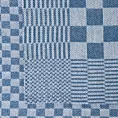 Komplet ściereczek kuchennych 2szt 50x70 cm bawełniany kolor niebieski zdobionych motywem szachownicy 200 g/m2 MAURO Eurofirany