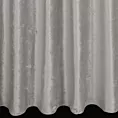 Zasłona szyta na taśmie fala srebrna z miękkiej tkaniny welwetowej z efektem kreszowania, wykończona obciążnikiem