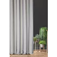 Zasłona szyta na taśmie fala srebrna z szenilowej tkaniny w klasyczne pionowe pasy przetykane błyszczącą nicią