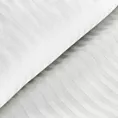 Pościel 160x200 cm satyna bawełniana kolor biały w drobne prążki VERA Eurofirany