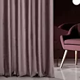 Zasłona szyta na taśmie fala ciemnofioletowa z miękkiej półmatowej tkaniny welwetowej