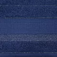 Ręcznik do rąk 30x50 cm bawełniany kolor granatowy w pasy przetykany błyszczącą nicią 500 g/m2 APRIL Eurofirany