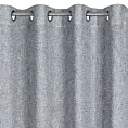 Zasłona szara z melanżowej tkaniny w stylu eko 140x250 xm przelotka MEGAN Eurofirany