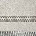Ręcznik do rąk 30x50 cm bawełniany kolor beżowy zero twist z bordiurą w paski 400 g/m2 RIKI Eurofirany