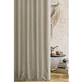 Zasłona szyta na przelotkach szampańska z miękkiej tkaniny z efektem melanżu