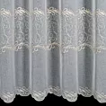 Tkanina firanowa miękka, półprzezroczysta etamina, zdobiona  haftem,Eurofirany