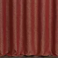 Zasłona szyta na flexach czerwono kremowa z tkaniny w drobny wzór, przetykany błyszczącą nicią