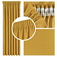 Zasłona musztardowa z tkaniny welurowej 420x260 cm taśma - Dora Eurofirany
