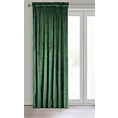 Zasłona ciemnozielona z tkaniny welwetowej 140x270 cm taśma ROSA Design 91 Eurofirany
