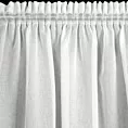 Firana biało, srebrzysta zdobiona nadrukiem przecierki 140x270 cm taśma OLIVIA Eurofirany