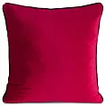 Poszewka na poduszkę 45x45 cm welwetowa o delikatnym połysku z ozdobną lamówką amarantowa GAJA 2 Eurofirany