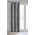 Zasłona srebrna z tkaniny welwetowej 140x250 cm przelotka ROSA Design 91 Eurofirany