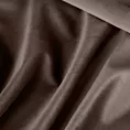 Zasłona szyta na taśmie fala ciemnobrązowa z miękkiej półmatowej tkaniny welwetowej
