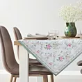 Bieżnik na stół naturalno, zielony 90x90 cm SUMMER 7 z gładkiej i miękkiej tkaniny