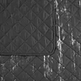 Narzuta grafitowo, srebrna 170x210 cm zdobiona przecieranym wzorem i pikowana metodą hot press BLINK 1 DESIGN 91 Eurofirany