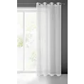 Firana biała z matowej etaminy z efektem deszczyku 140x250 cm przelotka CARLA Eurofirany