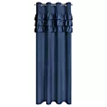 Zasłona granatowa zdobiona falbanami z welwetu 140x250 cm przelotka SAMI Eurofirany