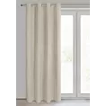 Zasłona beżowa welwetowa 100% zaciemniająca 140x250 cm przelotka NITA Eurofirany