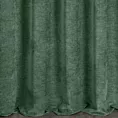Zasłona szyta na taśmie fala zielona z tkaniny szenilowej z efektem melanżu