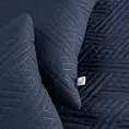 Zestaw narzuta i poszewka granatowa 200x220 cm z geometrycznym wzorem wykonana techniką hot press BONI DESIGN 91 Eurofirany