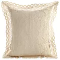 Poszewka na poduszkę 40x40 cm ażurowa jasnobeżowa  w stylu boho MIRELLA  Eurofirany