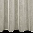 Firana szyta na taśmie 5 cm kremowa z gładkiej, miękkiej etaminy z delikatnie zarysowanym wzorem w prążki, wykończona obciążnikiem