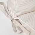 Poduszka na krzesło 43 x 92 x 4 cm wodoodporna beżowo, biała zdobione motywem palmowych liści GARDEN Eurofirany