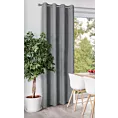 Zasłona szara z tkaniny welurowej 420x260 cm przelotka - Dora Eurofirany