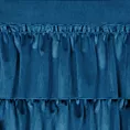 Zasłona granatowa z welwetu zdobiona falbanami 140x250 cm taśma CHARLOTTE Eurofirany