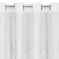 Zasłona biało, srebrzysta zdobiona nadrukiem marmuru z szyfonu 140x250 przelotka EMILI Eurofirany