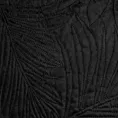 Narzuta welwetowa czarna 170x210 cm pikowana metodą hot press we wzór liści palmy LUIZ DESIGN 91 Eurofirany