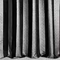 Zasłona szyta na taśmie fala czarno srebrna z szenilowej tkaniny w klasyczne pionowe pasy przetykane błyszczącą nicią