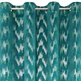 Zasłona turkusowa ze srebrnym nadrukiem z tkaniny welwetowej 140x250 cm przelotka CHILL Eurofirany