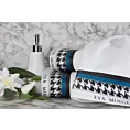 Ręcznik kąpielowy 50X90 cm bawełniany kolor biały z designerską bordiurą 485g/m2 EVA 8 Eva Minge Eurofirany