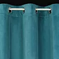 Zasłona ciemnoturkusowa z welwetu zdobiona falbanami 140x250 przelotka CHARLOTTE 1 Eurofirany