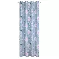 Zasłona popielato, fioletowa z lekkiej etaminy 140x250 cm przelotka FLORA Eurofirany