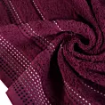 Ręcznik do rąk 30x50 cm bawełniany kolor fioletowy z ozdobnym stębnowaniem 500 g/m2 POLA Eurofirany