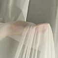 Tkanina firanowa mleczny, gładki woal zakończony szwem obciążającym