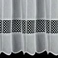 Tkanina firanowa zazdrostka z matowej etaminy zdobiona ażurową aplikacją Eurofirany