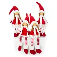 Laleczka siedząca świąteczna DOLL 15x10x62 cm  Eurofirany