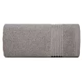 Ręcznik kąpielowy 50x90 cm bawełniany kolor szary zdobiony paseczkami 500 g/m2 LILA Eurofirany